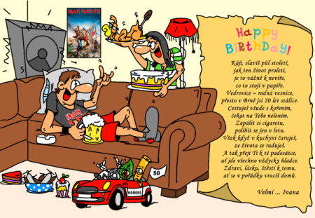 přání k 50. narozeninám